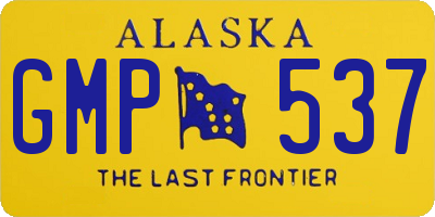 AK license plate GMP537