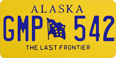 AK license plate GMP542