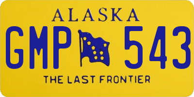 AK license plate GMP543