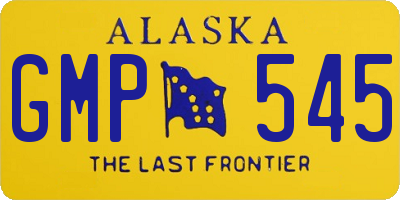 AK license plate GMP545