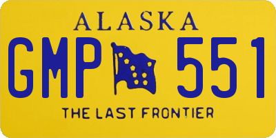 AK license plate GMP551