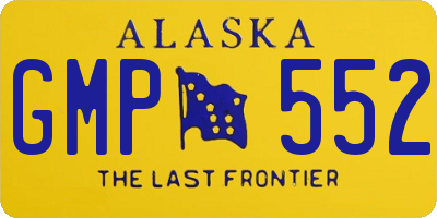 AK license plate GMP552