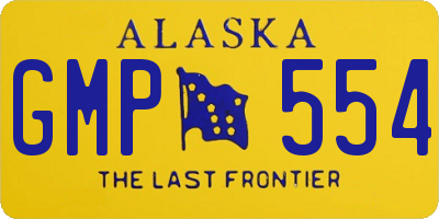 AK license plate GMP554