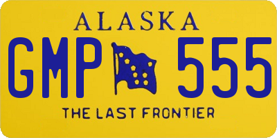 AK license plate GMP555