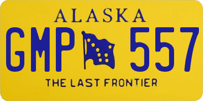 AK license plate GMP557