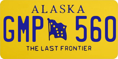 AK license plate GMP560