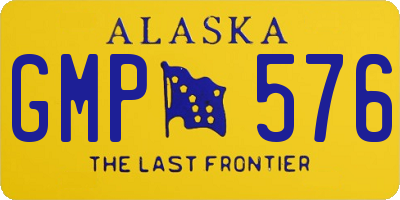 AK license plate GMP576