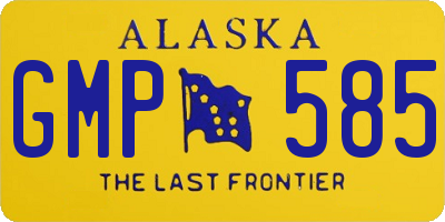AK license plate GMP585