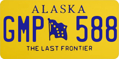 AK license plate GMP588