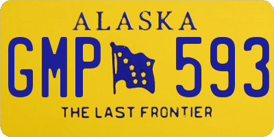 AK license plate GMP593