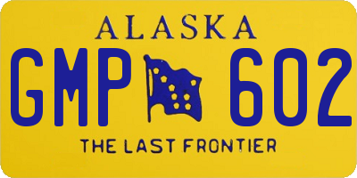AK license plate GMP602