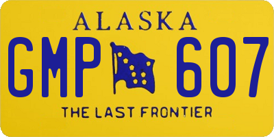 AK license plate GMP607