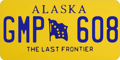 AK license plate GMP608