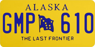 AK license plate GMP610