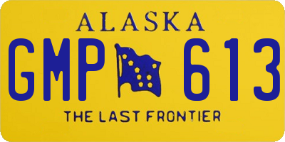 AK license plate GMP613