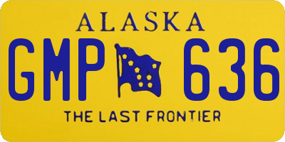 AK license plate GMP636