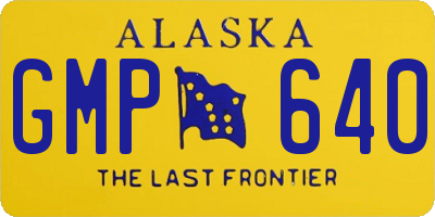 AK license plate GMP640