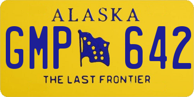 AK license plate GMP642