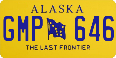 AK license plate GMP646
