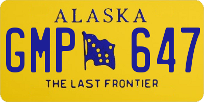 AK license plate GMP647