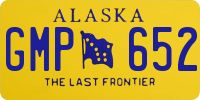 AK license plate GMP652