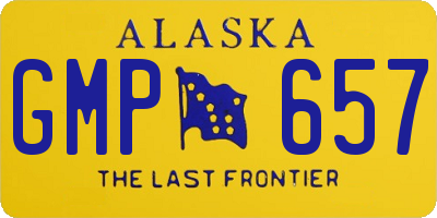 AK license plate GMP657