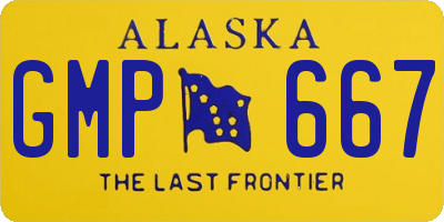 AK license plate GMP667