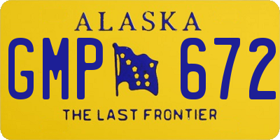 AK license plate GMP672
