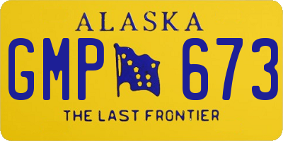 AK license plate GMP673