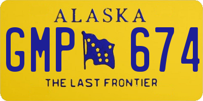 AK license plate GMP674