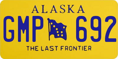 AK license plate GMP692