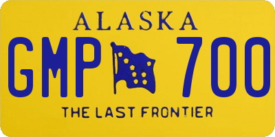 AK license plate GMP700