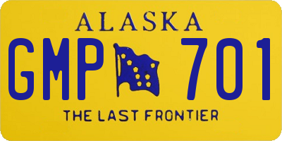 AK license plate GMP701