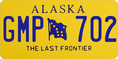 AK license plate GMP702