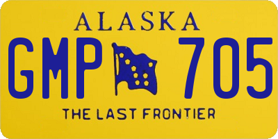 AK license plate GMP705