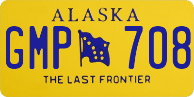 AK license plate GMP708