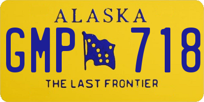 AK license plate GMP718