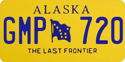 AK license plate GMP720
