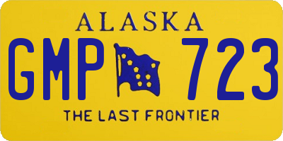 AK license plate GMP723