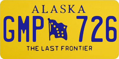 AK license plate GMP726
