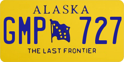 AK license plate GMP727