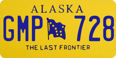 AK license plate GMP728