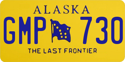 AK license plate GMP730