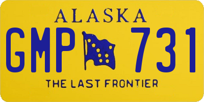 AK license plate GMP731