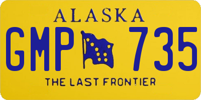 AK license plate GMP735