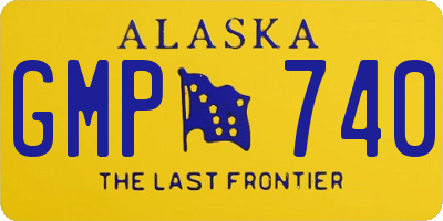 AK license plate GMP740