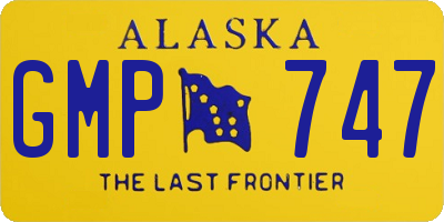 AK license plate GMP747