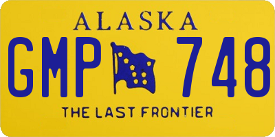 AK license plate GMP748