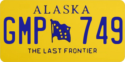 AK license plate GMP749
