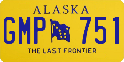 AK license plate GMP751